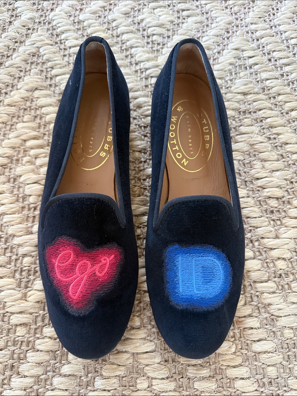 Stubbs & Wootton Black Velvet Slippers